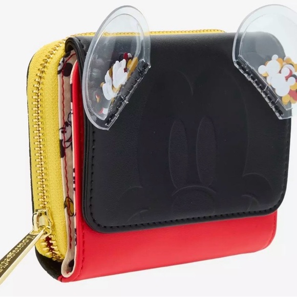 Loungefly Disney Mickey Mouse Confetti Ears Wallet BoxLunch Exclusive NWT - Picture 2 of 5
